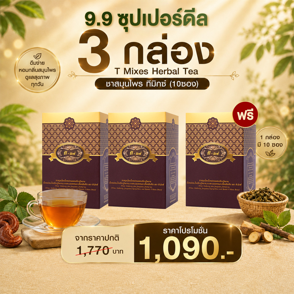 T-Mixes Herbal Tea เครื่องดื่มสมุนไพร ทีมิกซ์ 2 แถม 1